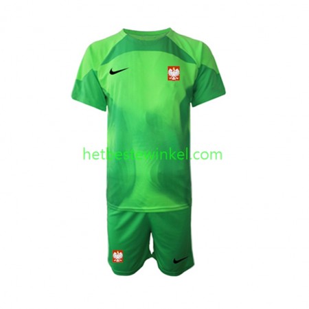Polen Voetbalshirts Doelman Kind Thuis WK 2022(+ Korte broeken)